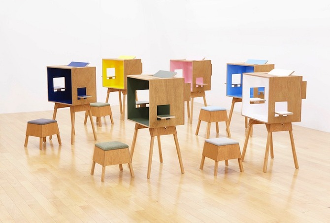 Koloro desk / Koloro stool by Torafu Architects in THISISPAPER MAGAZINE kol 01 photo akihiro ito Koloro desk / Koloro stool by Torafu Architects in THISISPAPER MAGAZINE